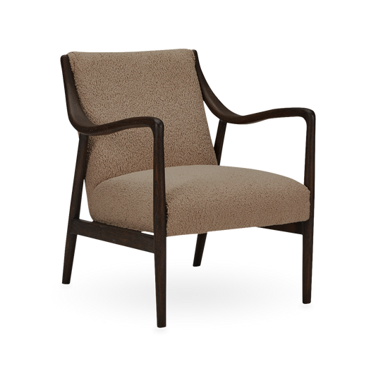Yates Faux Shearling Accent Chair, three-quarter view