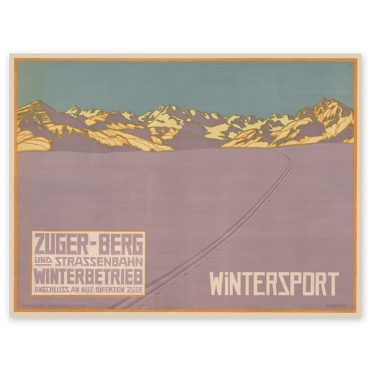 Wintersport Framed Print, the print alone, without frame or mat